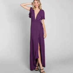 JEANS Maksimekot></noscript>Emerald Deep kietaisumekko purppura