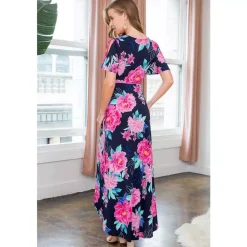 JEANS Maksimekot>Emerald Gorgeous kuvioitu kietaisumekko navy