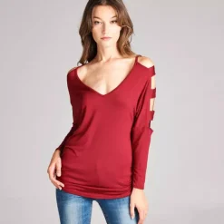 JEANS Pitkähihaiset Paidat>Emerald Strap paita burgundi