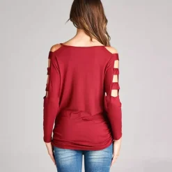 JEANS Pitkähihaiset Paidat></noscript>Emerald Strap paita burgundi