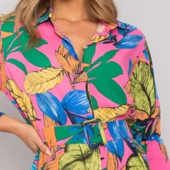 JEANS Midimekot>Exmoda Deisha paitamekko pinkkikuvioinen