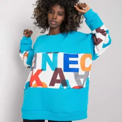 JEANS Pitkähihaiset Paidat>Exmoda Madalynn collegepaita turkoosi