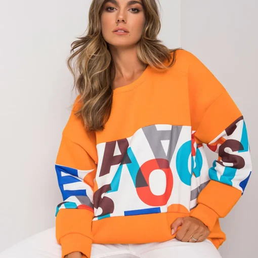 JEANS Pitkähihaiset Paidat>Exmoda Madalynn collegepaita oranssi