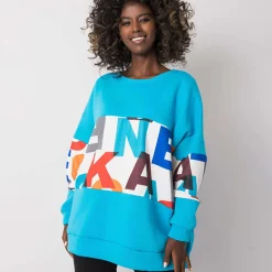 JEANS Pitkähihaiset Paidat>Exmoda Madalynn collegepaita turkoosi