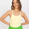 JEANS Lyhythihaiset Paidat Ja Topit>Exmoda Mariana ribbitoppi keltainen