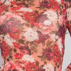 JEANS Pitkähihaiset Paidat></noscript>Exmoda Marisha meshbody punakuvioinen