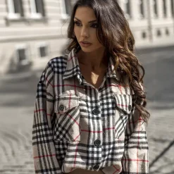 JEANS Pitkähihaiset Paidat>Exmoda Mio flanellipaita beigeruudullinen