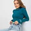 JEANS Pitkähihaiset Paidat>Exmoda Yarina poolopaita petrooli