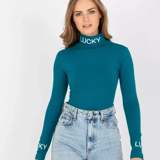 JEANS Pitkähihaiset Paidat>Exmoda Yarina poolopaita petrooli