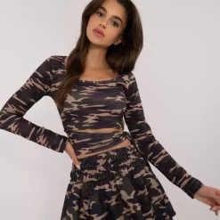 JEANS Pitkähihaiset Paidat></noscript>Fame Fashion Zara Crop paita maastokuvio