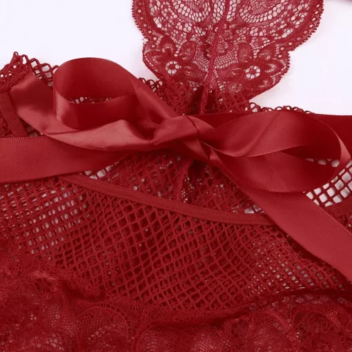DL Collection Alusvaatteet>Fishnet Lace teddy punainen