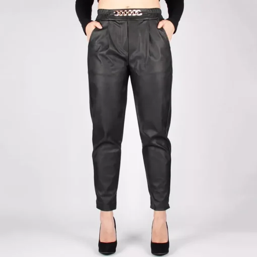 JEANS Housut>Florence 18 PU housut musta