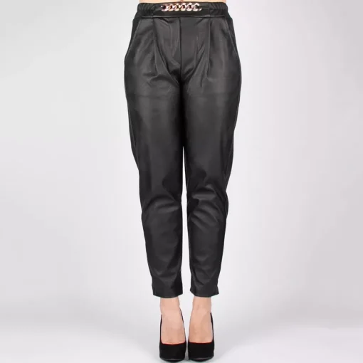JEANS Housut>Florence 18 PU housut musta