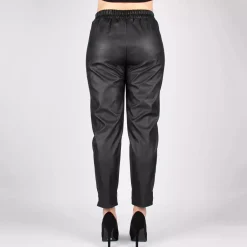 JEANS Housut></noscript>Florence 18 PU housut musta