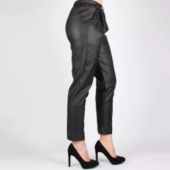 JEANS Housut></noscript>Florence 18 PU housut musta