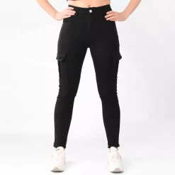 JEANS Farkut>Foly Rose Cargo stretchfarkut musta