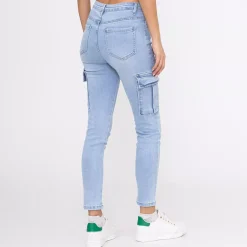 JEANS Farkut>Foly Rose Cargo stretchfarkut v.sininen