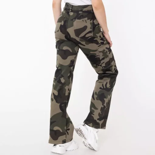 JEANS Farkut>Foly Rose Cargo stretchfarkut maastokuvio