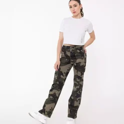 JEANS Farkut></noscript>Foly Rose Cargo stretchfarkut maastokuvio