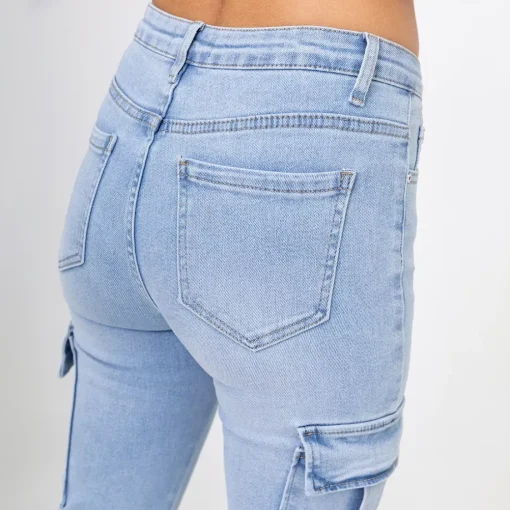 JEANS Farkut>Foly Rose Cargo stretchfarkut v.sininen