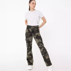 JEANS Farkut></noscript>Foly Rose Cargo stretchfarkut maastokuvio