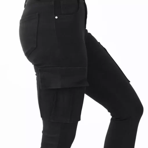 JEANS Farkut>Foly Rose Cargo stretchfarkut musta