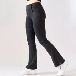 JEANS Farkut></noscript>Foly Rose Flared stretchfarkut musta