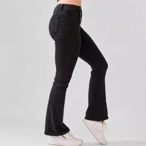 JEANS Farkut>Foly Rose Flared stretchfarkut musta