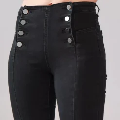 JEANS Farkut></noscript>Foly Rose Flared stretchfarkut musta