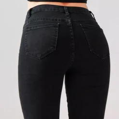 JEANS Farkut></noscript>Foly Rose Flared stretchfarkut musta