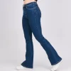JEANS Farkut>Foly Rose push-up stretchfarkut t.sininen