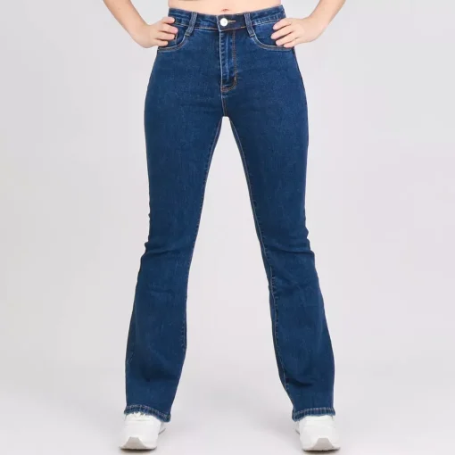 JEANS Farkut>Foly Rose push-up stretchfarkut t.sininen