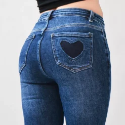 JEANS Farkut></noscript>Foly Rose Skinny stretchfarkut sininen