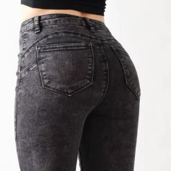 JEANS Farkut></noscript>Foly Rose Skinny stretchfarkut t.harmaa