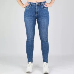 JEANS Farkut>Foly Rose stretchfarkut strasseilla sininen