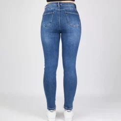 JEANS Farkut></noscript>Foly Rose stretchfarkut strasseilla sininen