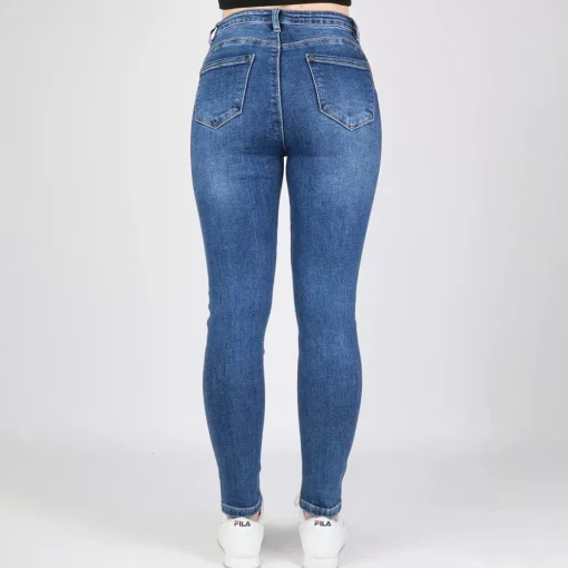 JEANS Farkut>Foly Rose stretchfarkut strasseilla sininen