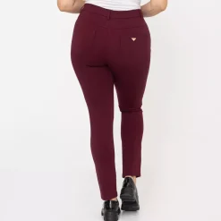 JEANS Housut | Plus!></noscript>Foly Rose stretch-housut burgundi