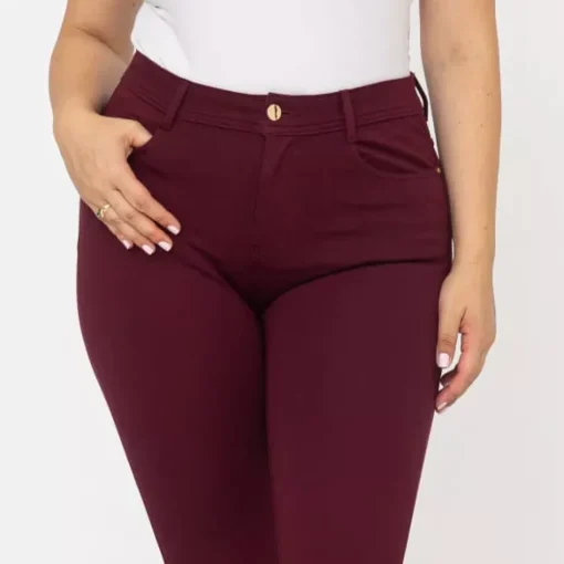 JEANS Housut | Plus!>Foly Rose stretch-housut burgundi