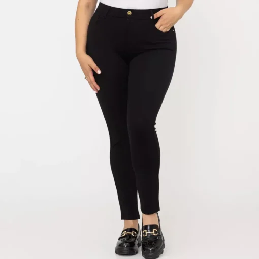 JEANS Housut | Plus!>Foly Rose stretch-housut musta
