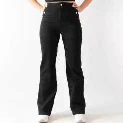 JEANS Farkut>Foly Rose Wide stretchfarkut musta