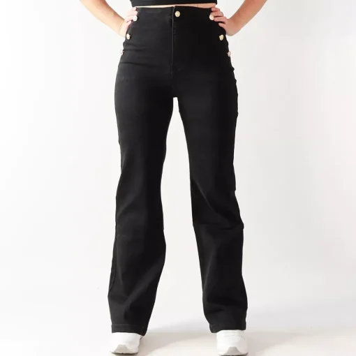 JEANS Farkut>Foly Rose Wide stretchfarkut musta