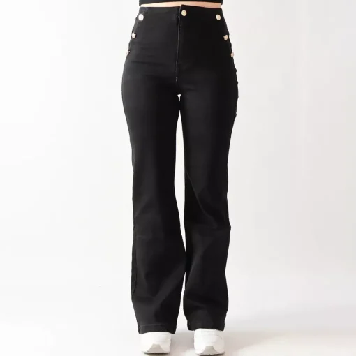 JEANS Farkut>Foly Rose Wide stretchfarkut musta