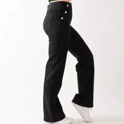 JEANS Farkut></noscript>Foly Rose Wide stretchfarkut musta