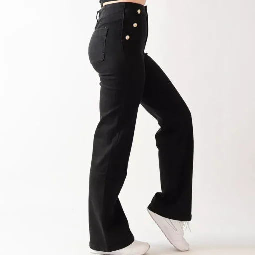 JEANS Farkut>Foly Rose Wide stretchfarkut musta