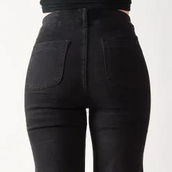 JEANS Farkut></noscript>Foly Rose Wide stretchfarkut musta
