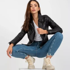 JEANS Takit>Forget Me Not Tara keinonahkatakki musta