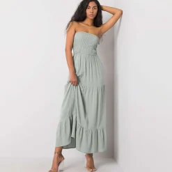 JEANS Maksimekot>Fresh Made Giuseppina mekko vaalea khaki
