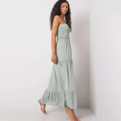 JEANS Maksimekot>Fresh Made Giuseppina mekko vaalea khaki
