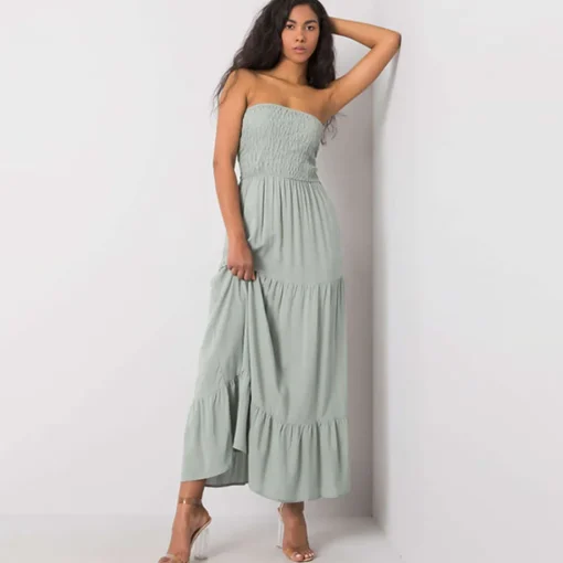 JEANS Maksimekot>Fresh Made Giuseppina mekko vaalea khaki